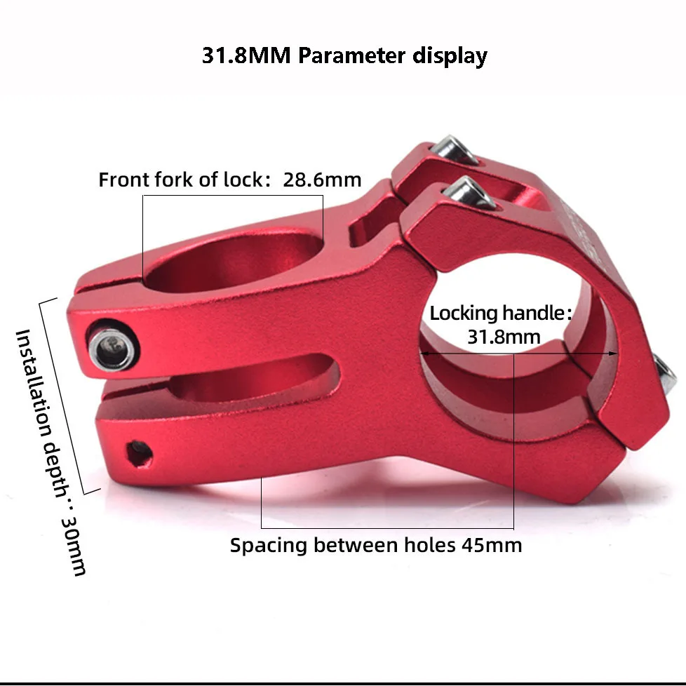 31.8/25.4 Handlebar Stem 6061 Aluminum Alloy Hollowed-out Short Road Mountain Bike Bridge Cycling Short Stem Bicycle Accessories
