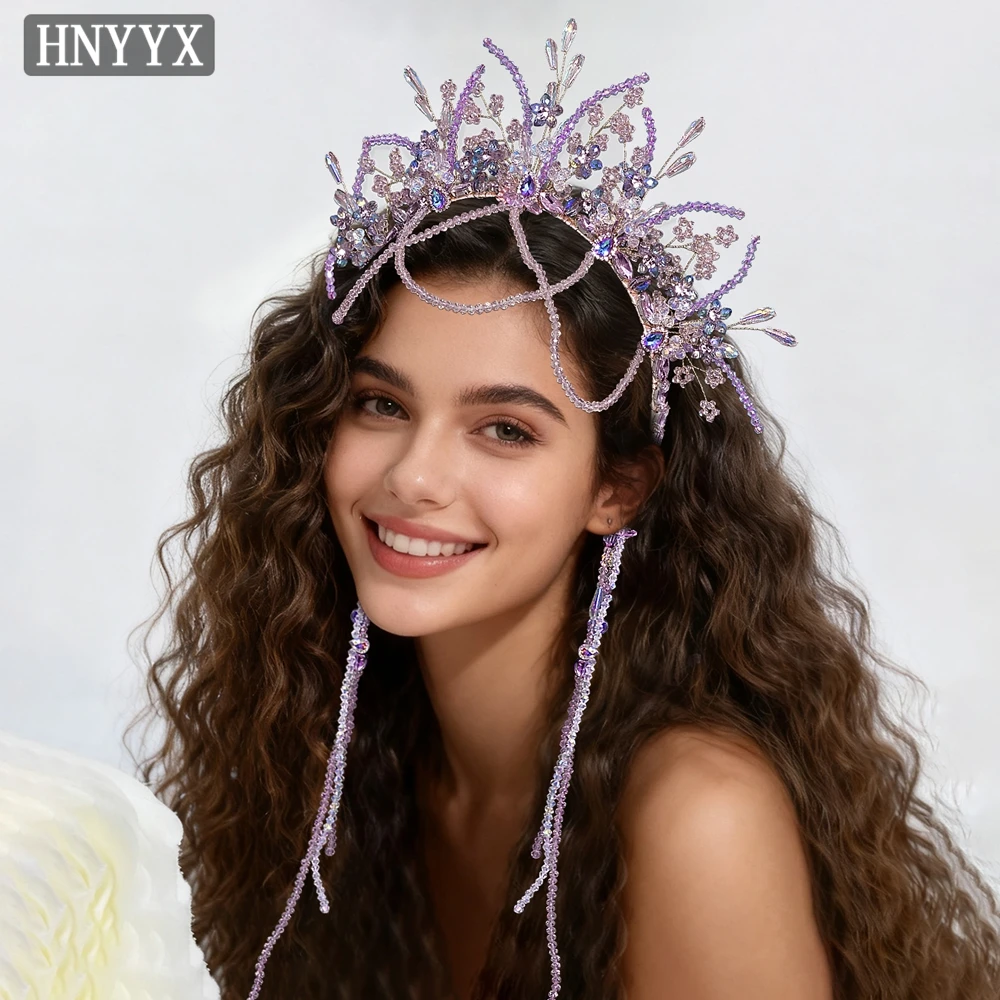 

YouLaPan Exquisite Bridal Wedding Bead Headband Handmade Rhinestone Weaving Fairy Style Ladies' Banquet Hair Ornaments YXA406