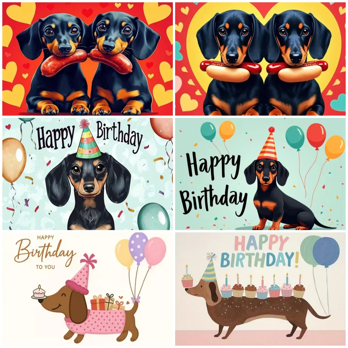 

Cute Dachshund Theme Birthday Party Decorations Background Lovely Puppy Backdrop Baby Shower Kids Gift Supplies Photography Prop