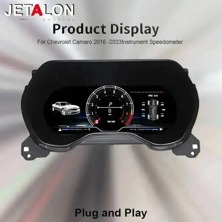 For Chevrolet Camaro 6th Gen 2016-2023 12.3 Inch Virtual Cockpit Digital Instrument Cluster LCD Speedometer Dashboard Upgrade