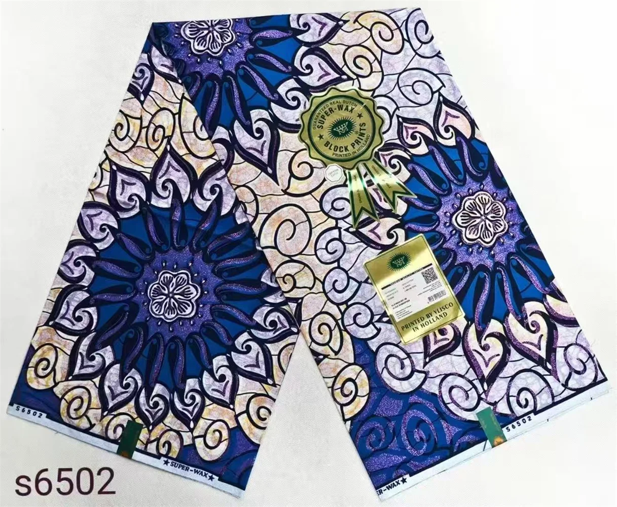 2025 تصميم جديد قماش الشمع الأخضر 6 ياردة Hollandais الهولندية الشمع نسيج عالي الجودة لفساتين الزفاف النيجيرية سوبر النسيج