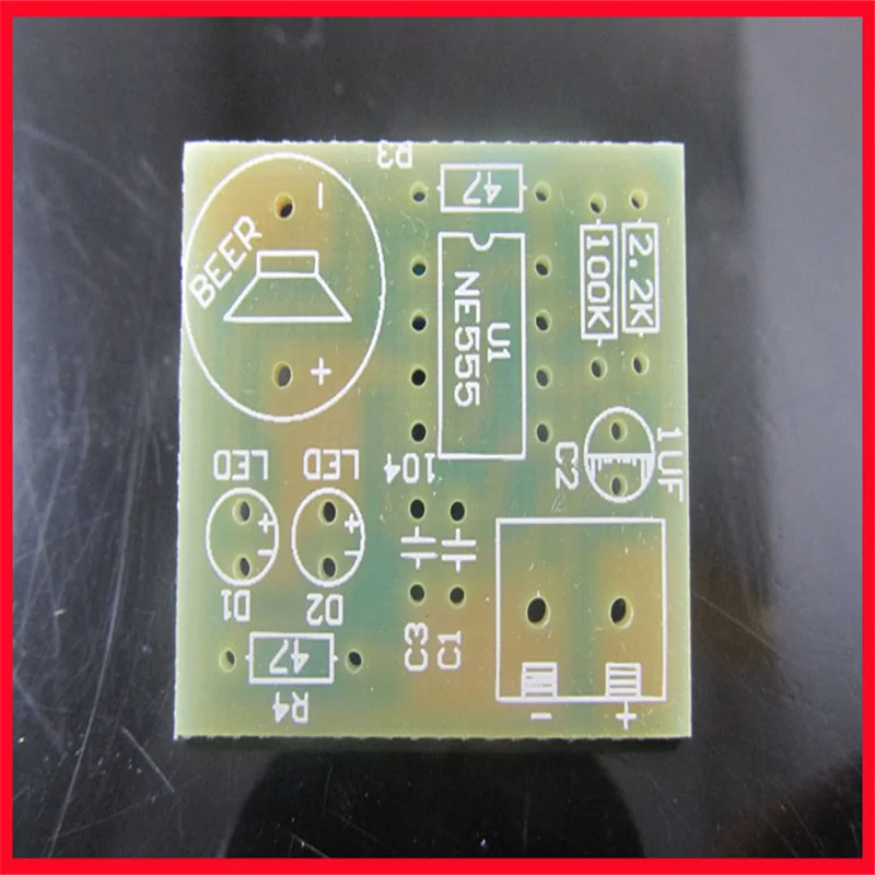 555 Multi Harmonic Oscillator Kit NE555 Non Steady State Circuit Double Flash Lamp Electronic Manufacturing Training