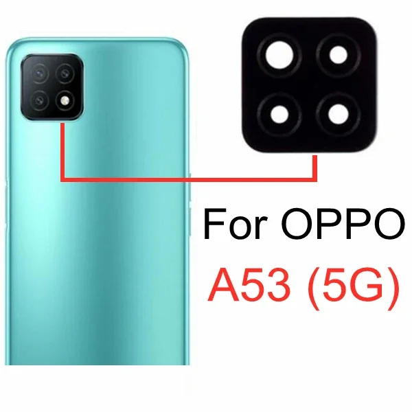 For OPPO A1K A35 A52 A72 A53 A54 A74 A93 A15 A15S A16 A8 F11 A9 F9 Pro Realme 5 6 Back Rear Camera Glass Lens Repalcement