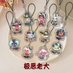 ji e lao da Keychain Man Anime Charms Chain for Pants Womans Key Chain Men Pendant Key Ring Girls Acrylic Jewelry Llaveros