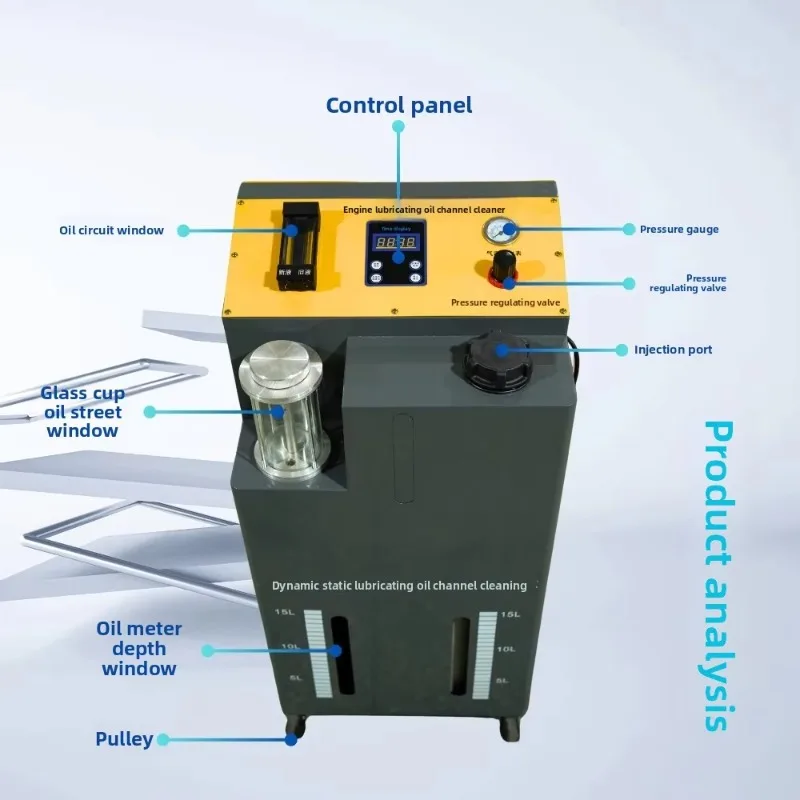 Non-dismantle Engine Lubricating Oil Flushing Machine, Portable Lubrication System Dredge & Maintenance Equipment for