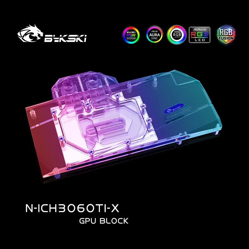 Bykski Water Block for Inno3D RTX3060TI ICHILL IceDragon Super Edition GPU Card /Copper Cooling Radiator RGB SYNC /N-ICH3060TI-X