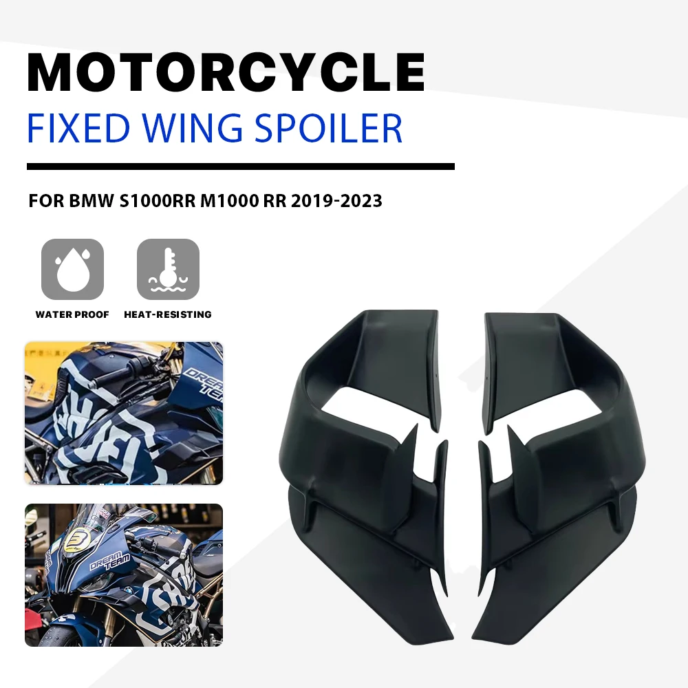 

For BMW S1000RR S1000 RR Motorbike Front Spoiler 2019 2020 2021 2022 2023 Motorcycle Fairing Fixed Wing Aerodynamic Winglet