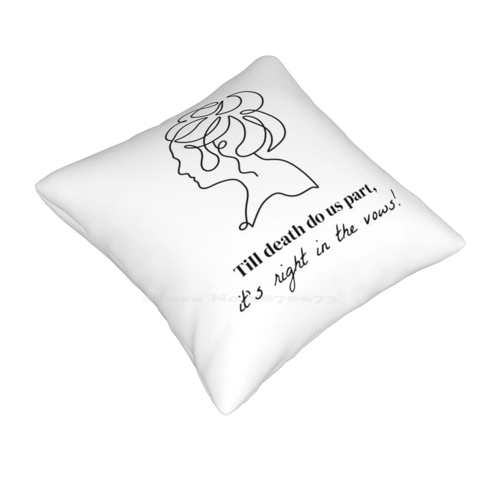 Inspired By Hetty From ′Ghosts’ Cbs Funny Cute Decor Square Pillowcase Ghosts Cbs Ghosts Us Rebecca Wisocky Hetty Line Art