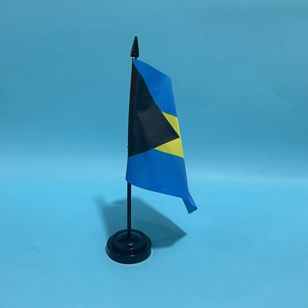 Office Desk small Flag Of Bahamas flag 14x21cm polyester BahamasNational Flag Country table Banner Desk Ornaments Flags
