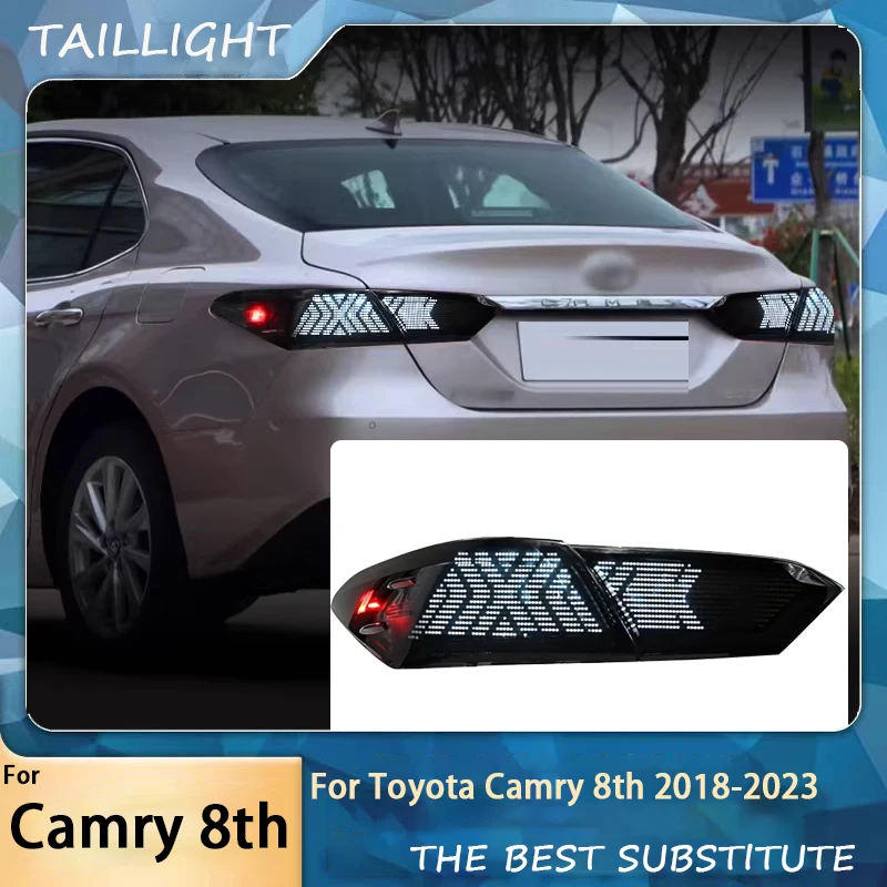 Car LED Tail Light Assemblies For Toyota Camry 8 Gen 2018-2023 Auto Fog DRL Brake Turn Signal Lamp Plug and Play