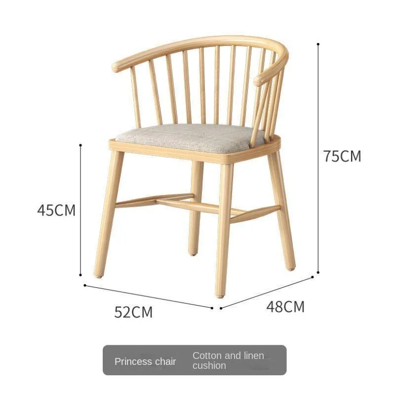 Simple Solid Wood Seat Home Desk Chair Bedroom Study Computer Chair PresidentialBachelor Chair Dining Log Study