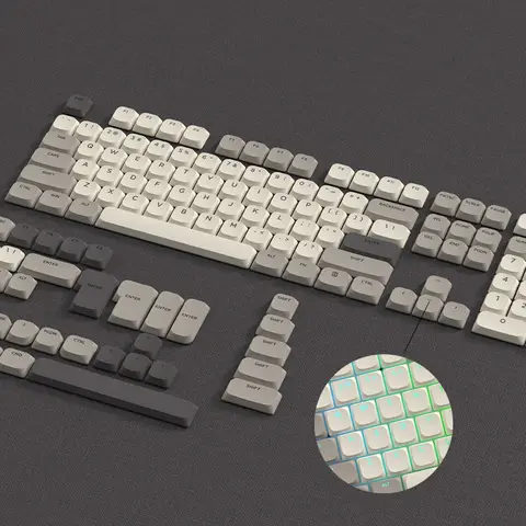 143 klawiszy Khaki Niskoprofilowe wąskie nakładki na klawisze Niestandardowe nakładki na klawisze Double Shot PBT do przełączników Gateron Cherry MX Klawiatura do gier