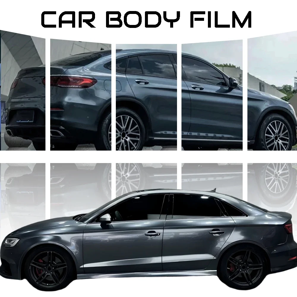 Moonlight Grey Metallice Color Change Vinyl Car Wrap Film Sticker Bubble Free Auto Wrapping Styling Motorcycle Vehicles Cover