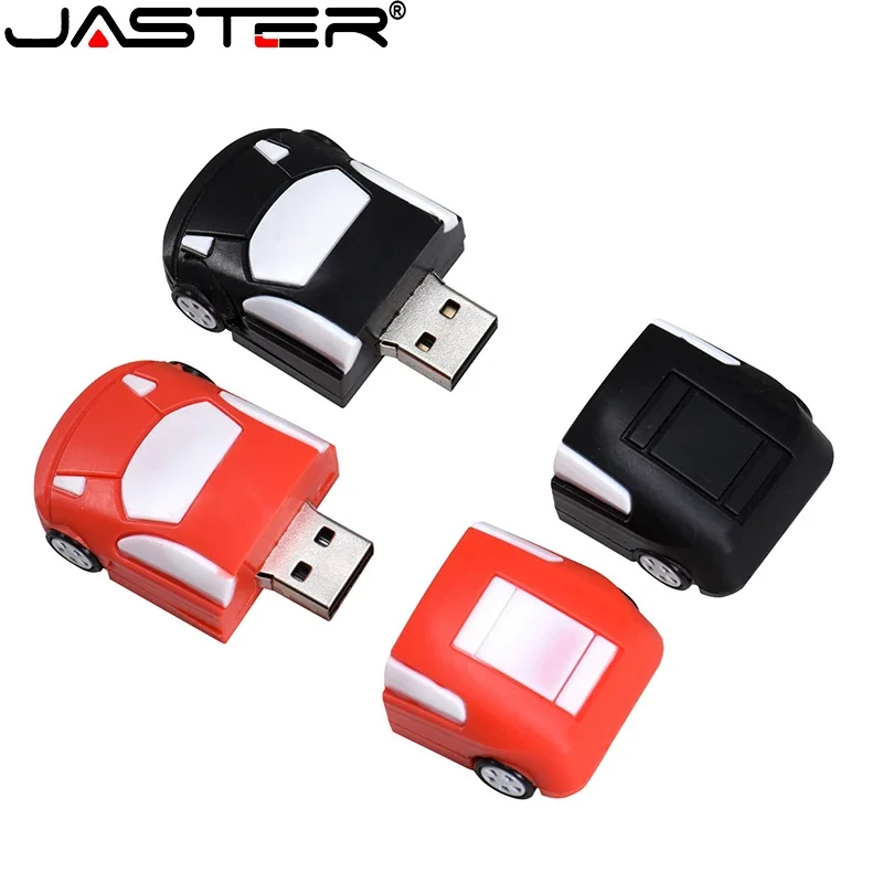 JASTER Car Pen Drive 64GB Cartoon USB Flash Drive 32GB Gifts for Children Memory Stick 16GB Waterproof U Disk 8GB Silicone 4GB