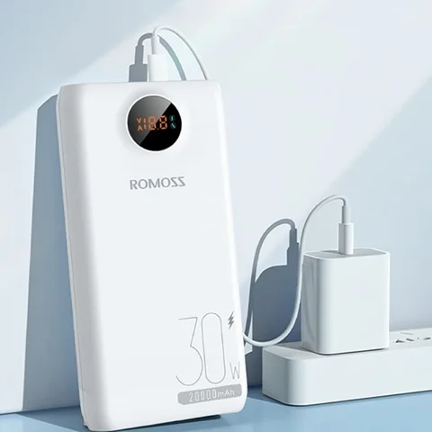 Внешний аккумулятор ROMOSS 20000 мАч, 22.5 Вт/30 Вт, быстрая зарядка USB-C, мощный портативный повербанк для ноутбуков и Xiaomi 13