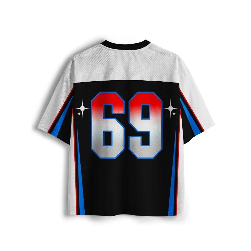 New Sports Mesh Jersey, Quick Drying Sports Short Sleeved Shirt, Upgraded Fabric, Mesh Knitted Fabric, Y2K Suggestive