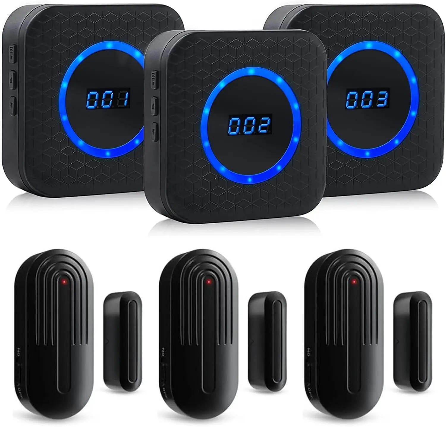 

Wireless Door Chime with 800Ft Range, 55 Ringtones, 5 Volume Levels, LED Display for Home & Business