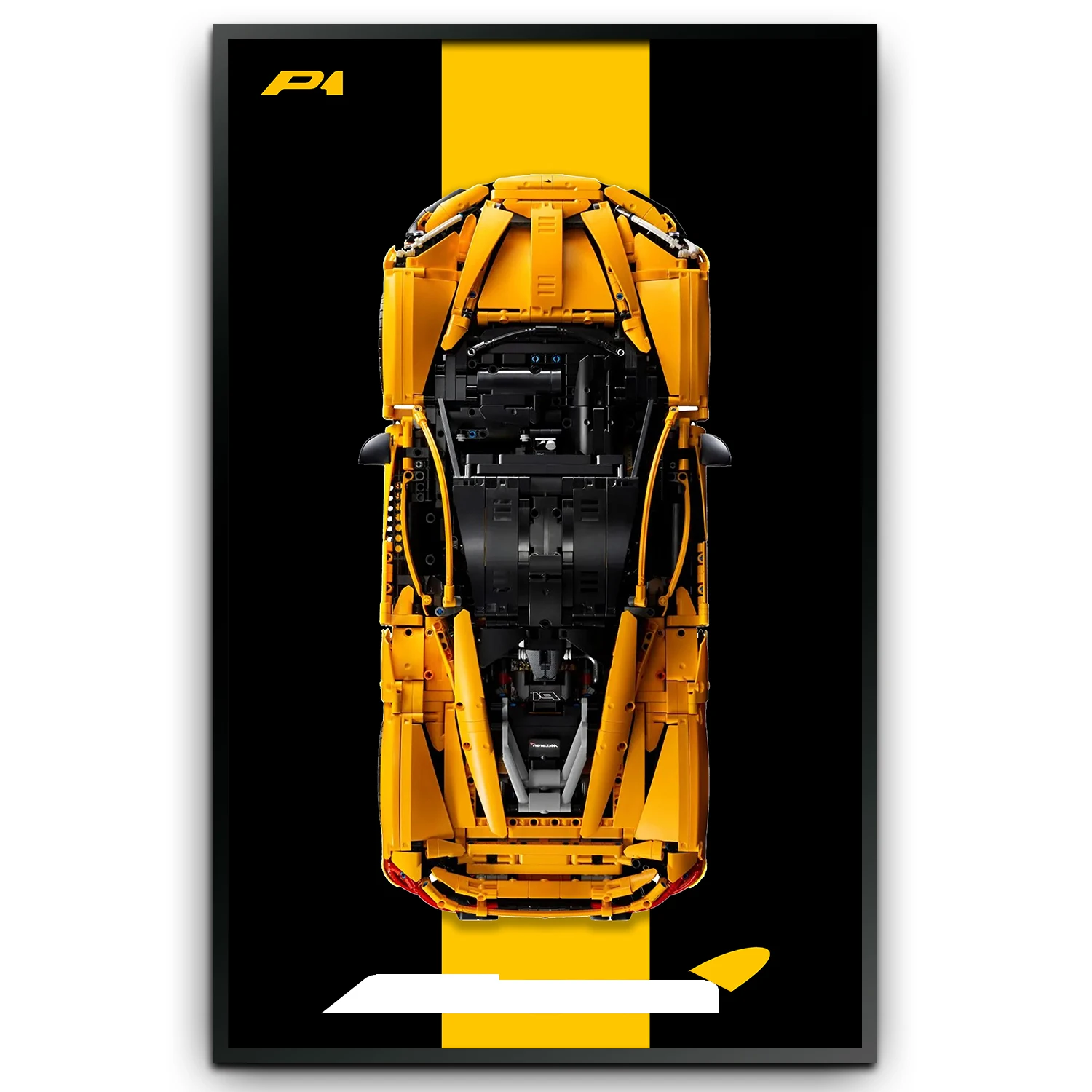 Panneau mural d'affichage pour Lego Technic 42172 mclaren p1, objets de collection pour adultes, blocs de construction muraux pour voitures Lego