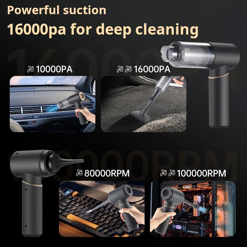 Car vacuum cleaner car with large suction power wireless portable car household small vacuum cleaner