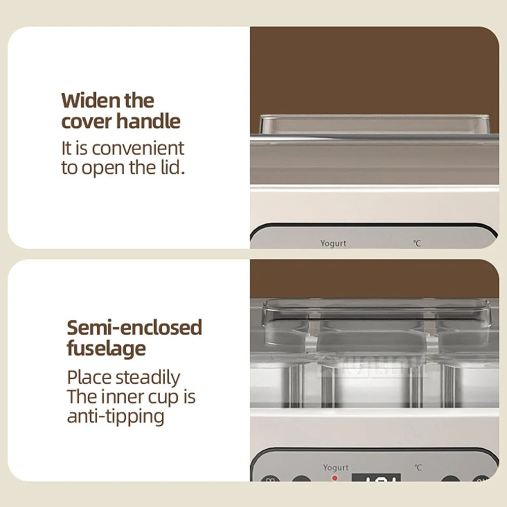 ماكينة صنع الزبادي بدرجة حرارة قابلة للتعديل 1.5 لتر للاستخدام المنزلي مع أجهزة المطبخ للتحكم في درجة الحرارة #4