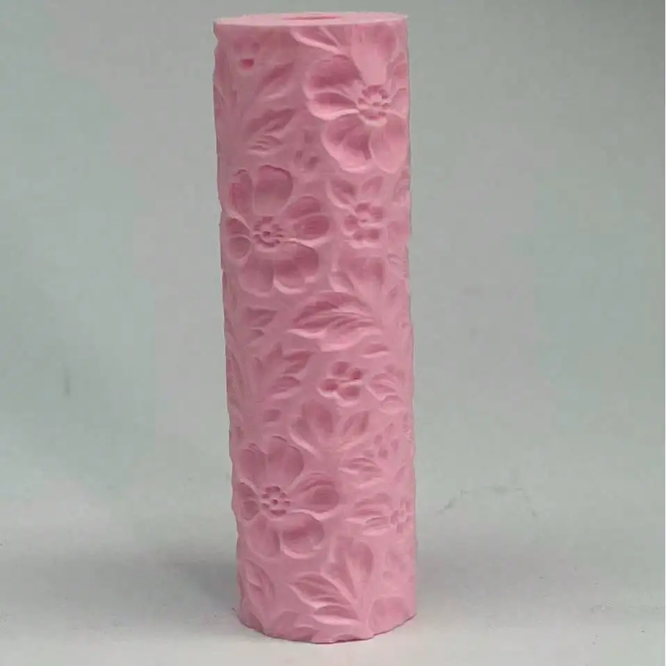 Rodillo de textura de arcilla con patrón de flor de seto – Herramienta de rodillo para manualidades de cerámica DIY, para arcilla polimérica, arte cerámico, fondant