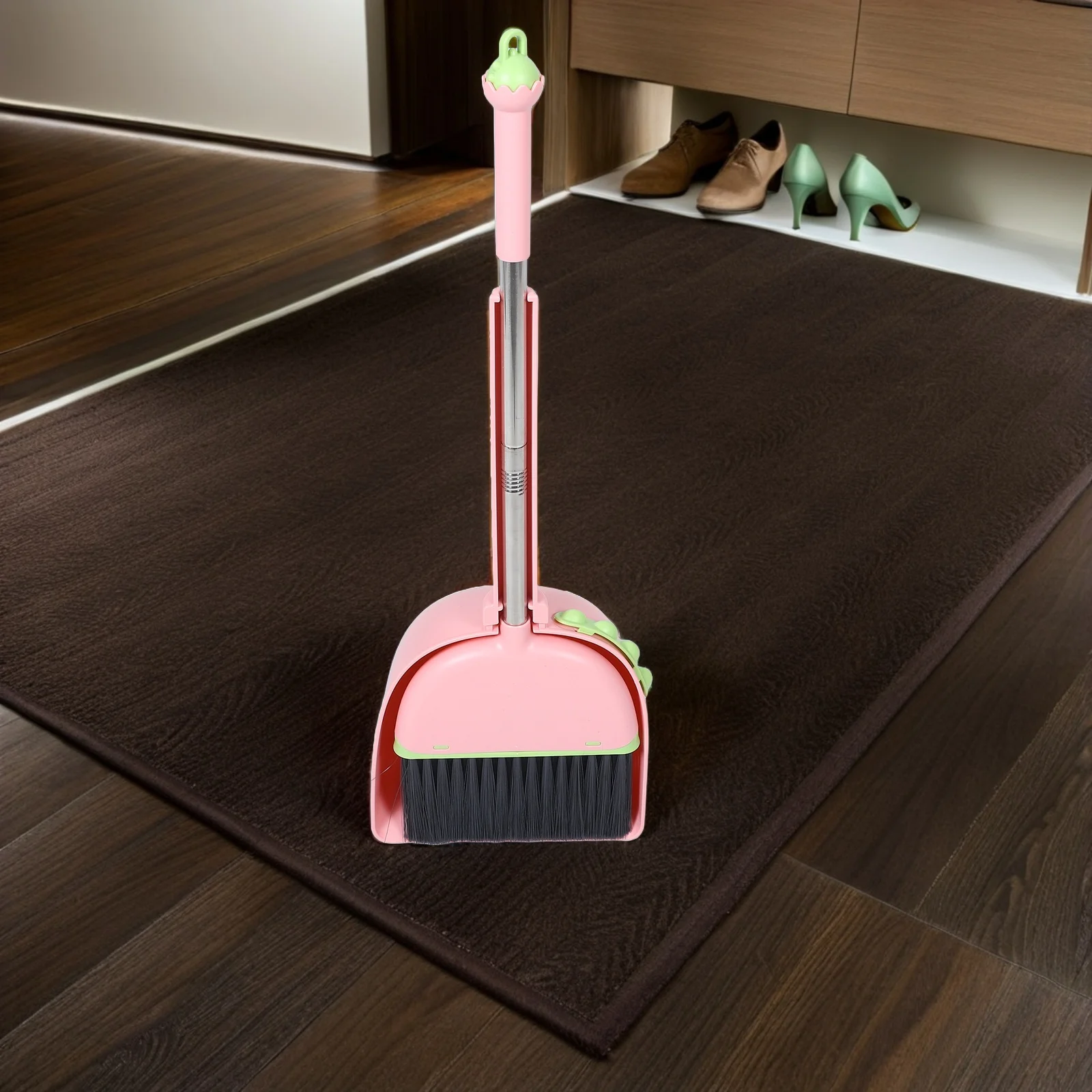 

1Set Child Size Broom Dustpan Set Mini Broom for Toddlers Lightweight Colorful Kids Cleaning Set Home Kindergarten