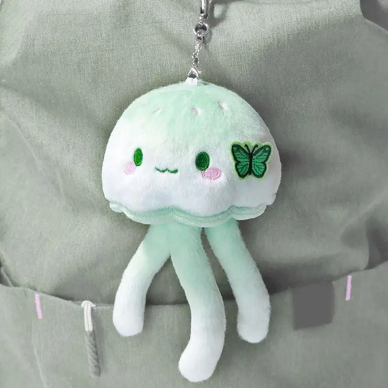 

Cute Cartoon Jellyfish Plush Toy Soft Stuffed Ocean Animal Keychain Bag Pendant Gift Decorative Accessory for All Ages