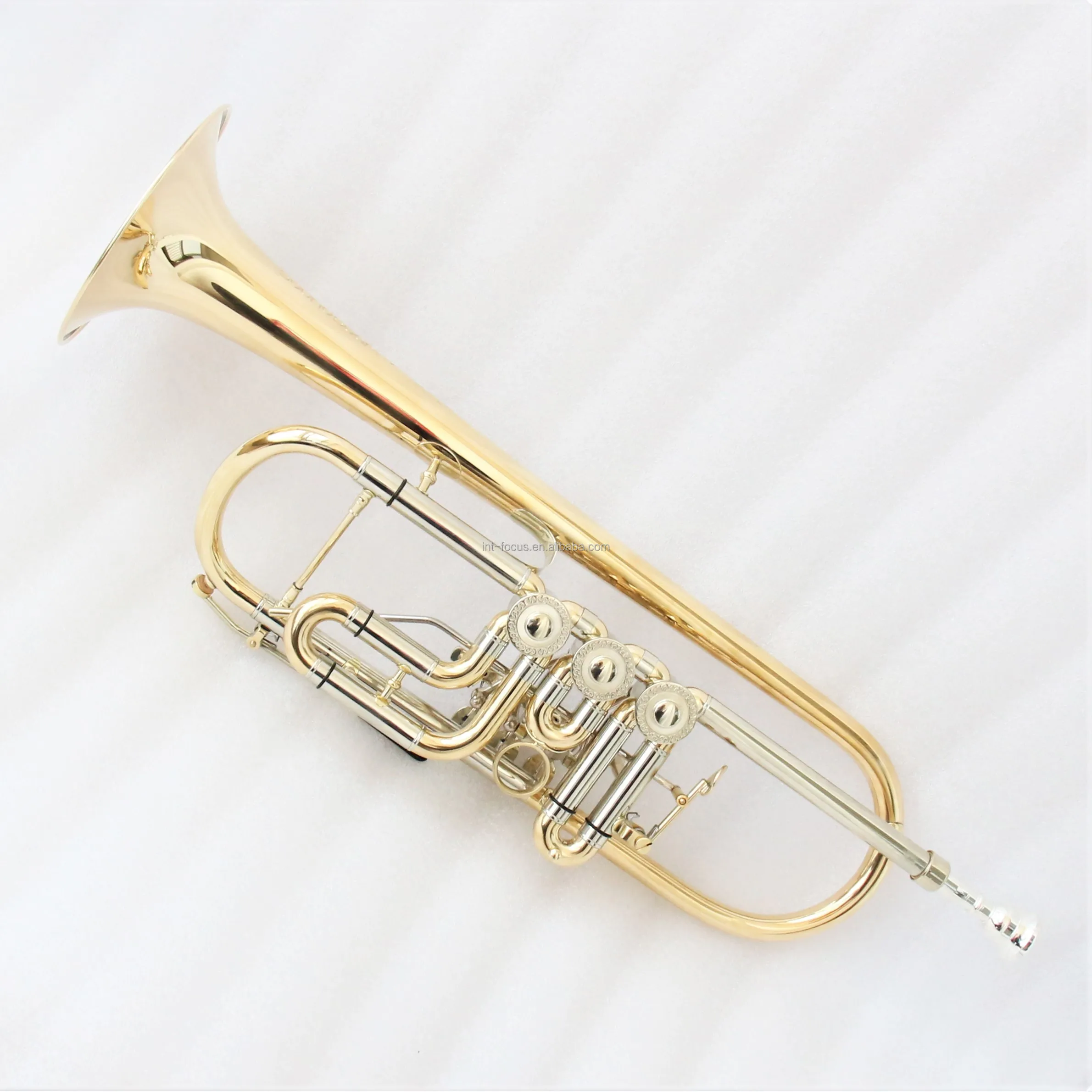 

Brass Instrument BB Tone Gold Copper Body Trumpet FTR-900G For Professional Performance Trumpet With Musical Accessories Set OEM