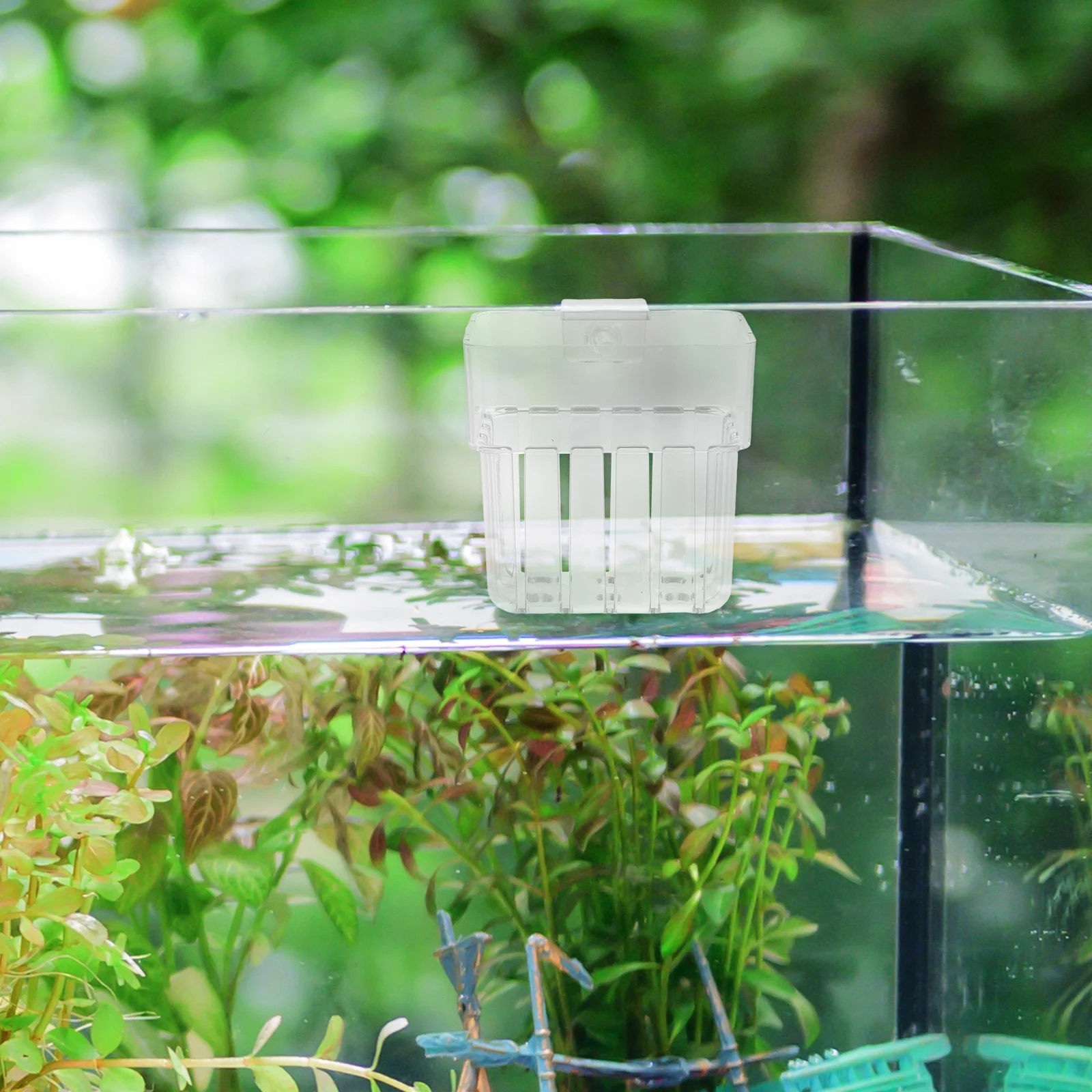 

8 Pcs Aquarium Decorative Hanging Basket Aquatic Plants Holder Pot Acrylic Planter Cup Shelf