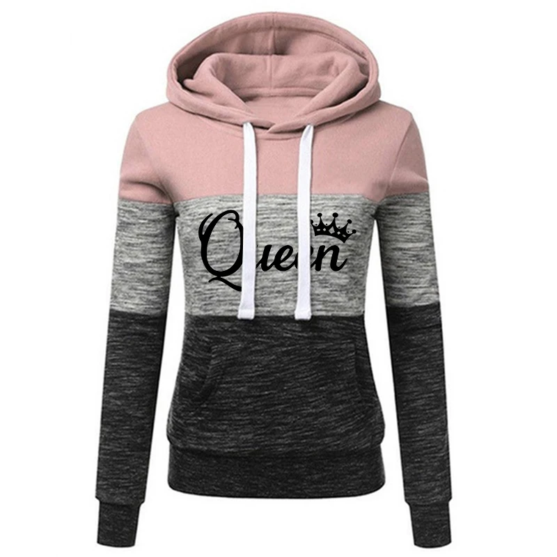 Sudaderas con capucha estampadas para mujer, jersey de manga larga, Otoño e Invierno