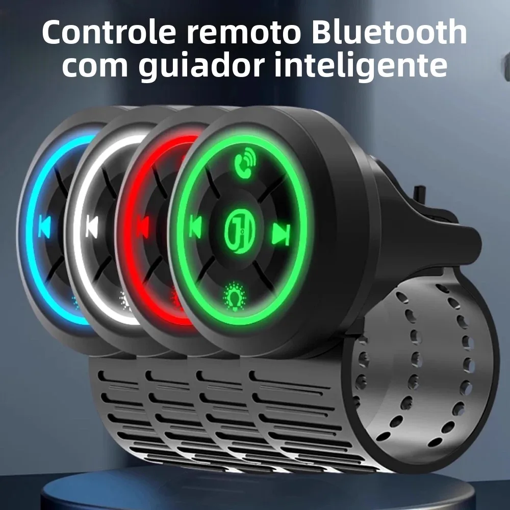 Botão remoto sem fio bluetooth 5.3 para motocicleta, bicicleta, carro, volante, capacete, fone de ouvido, controlador de mídia
