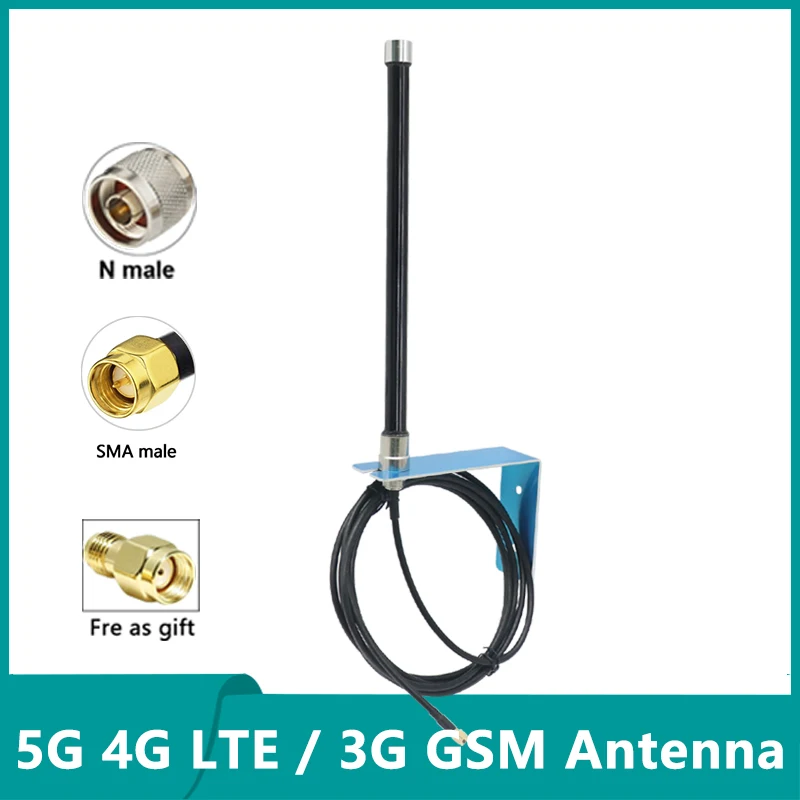 Fiberglass Antenna, External WiFi, Omni Helium Miner, Waterproof, Outdoor, High Gain, 15dbi, 5G, 4G, LTE, GSM, 3G, IP67