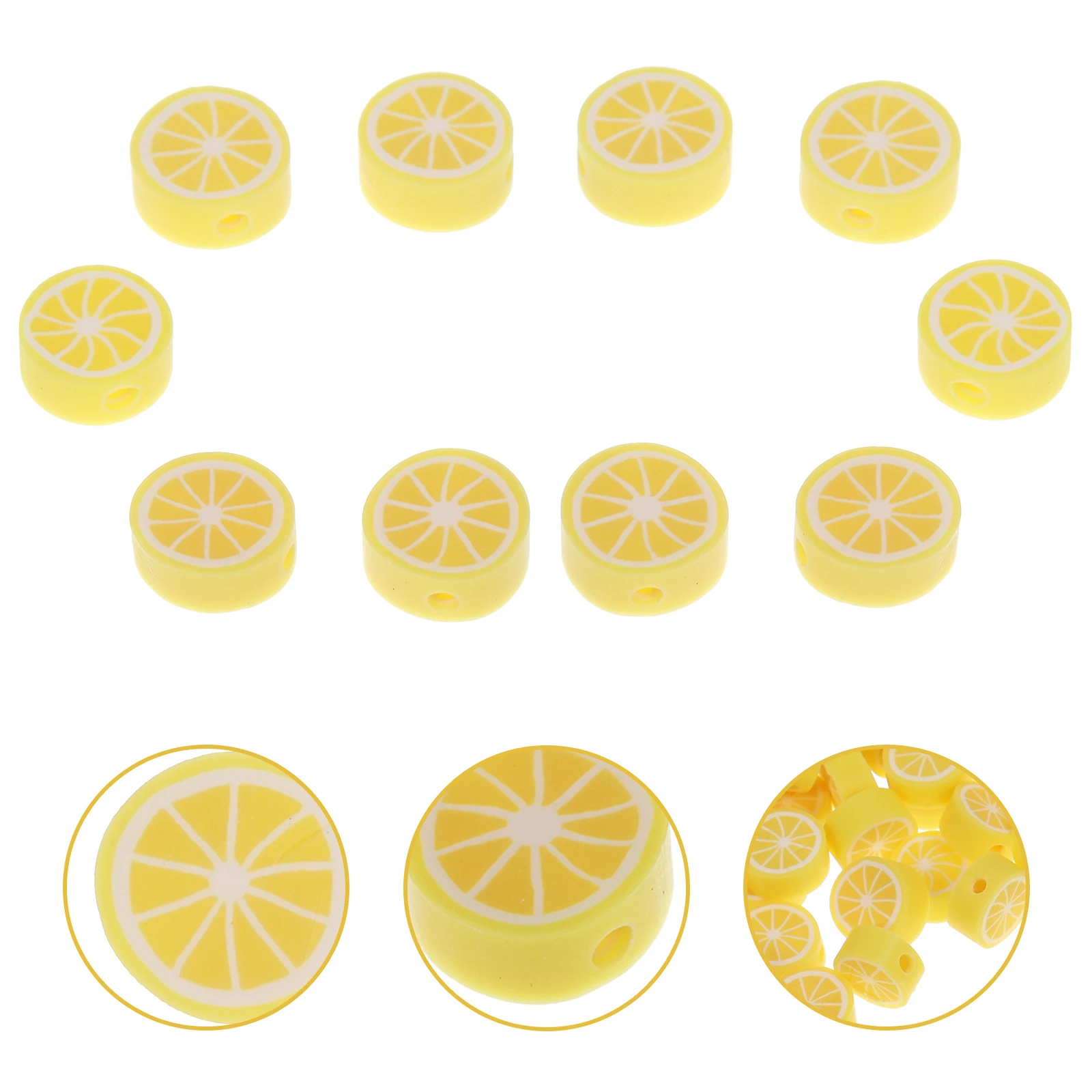 

Number Beads Lemon Beading Ingredients Teachers' Day Beaded Decorative Loose Shaped