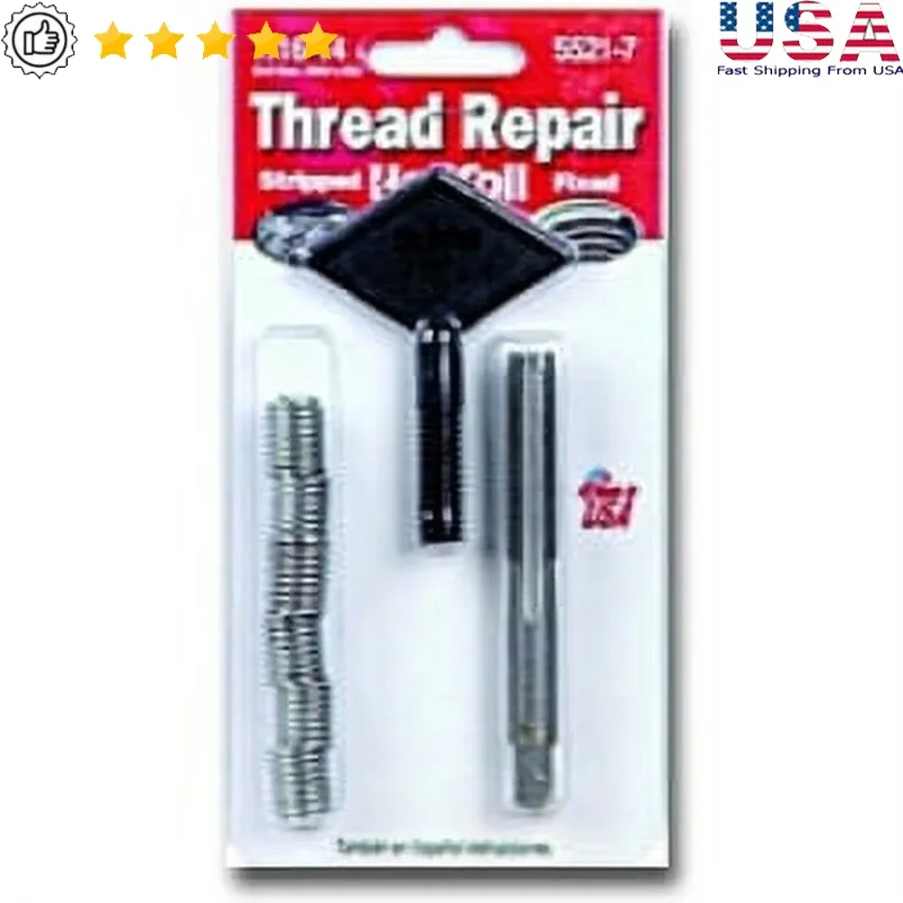 

Universal Thread Repair Kit 7/16-14in Automotive Specialty Parts Easy Use Compact Portable Ideal Household Applications