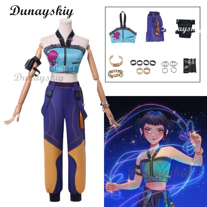 

Mira Huntrix K-Pop Zoey Cosplay Costume Rumi Wig Demon Hunters Stage Clothes Halloween Girls Group Idol Roleplay Outfit Women