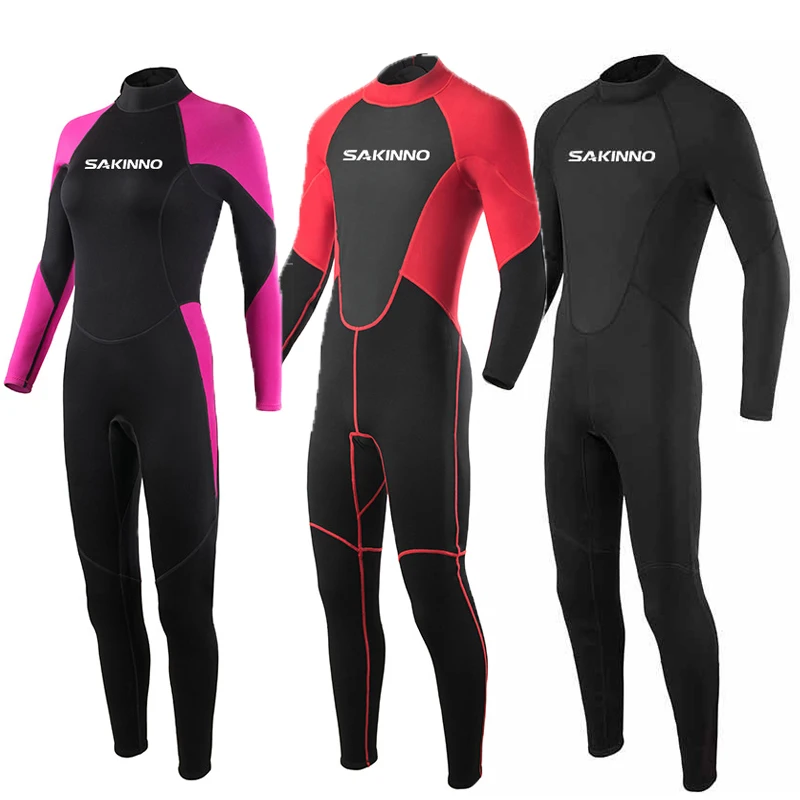 1pcs Men's Women's Long Wetsuit 2mm Neoprene Outdoor Diving Swimming Kayaking Surfing Drifting Wetsuit XS-3XL for Adult/Youth