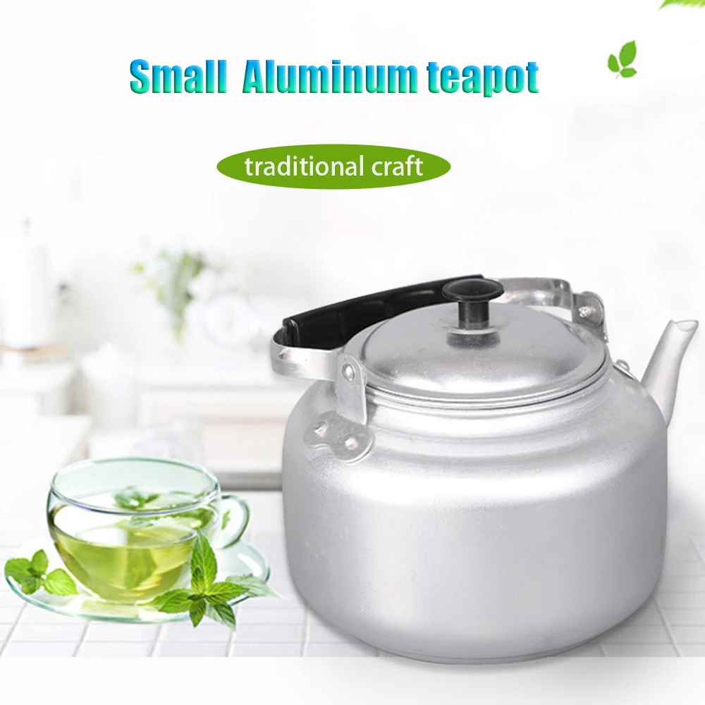 Retro Aluminium Tea Kettle, Lightweight Classic Household Teapot For Gas Hob, Restaurant Catering Kettle For Table Tea Serving