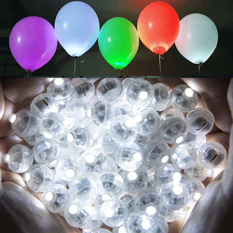 50pcs LED Balloon Light Tiny Led Light Mini Round Led Ball Lamp for Bar lantern Christmas Wedding Party Supplies Birthday Decor