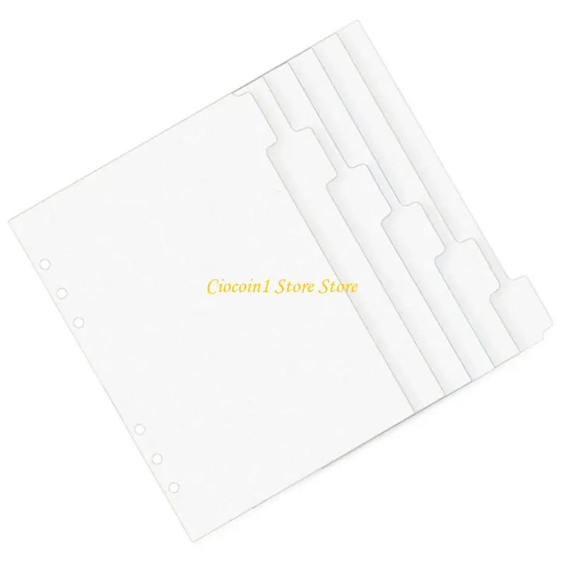 A3PC 6 Hole Binder Divider met labelruimte voor 6 ringen Binder Notebook Journal