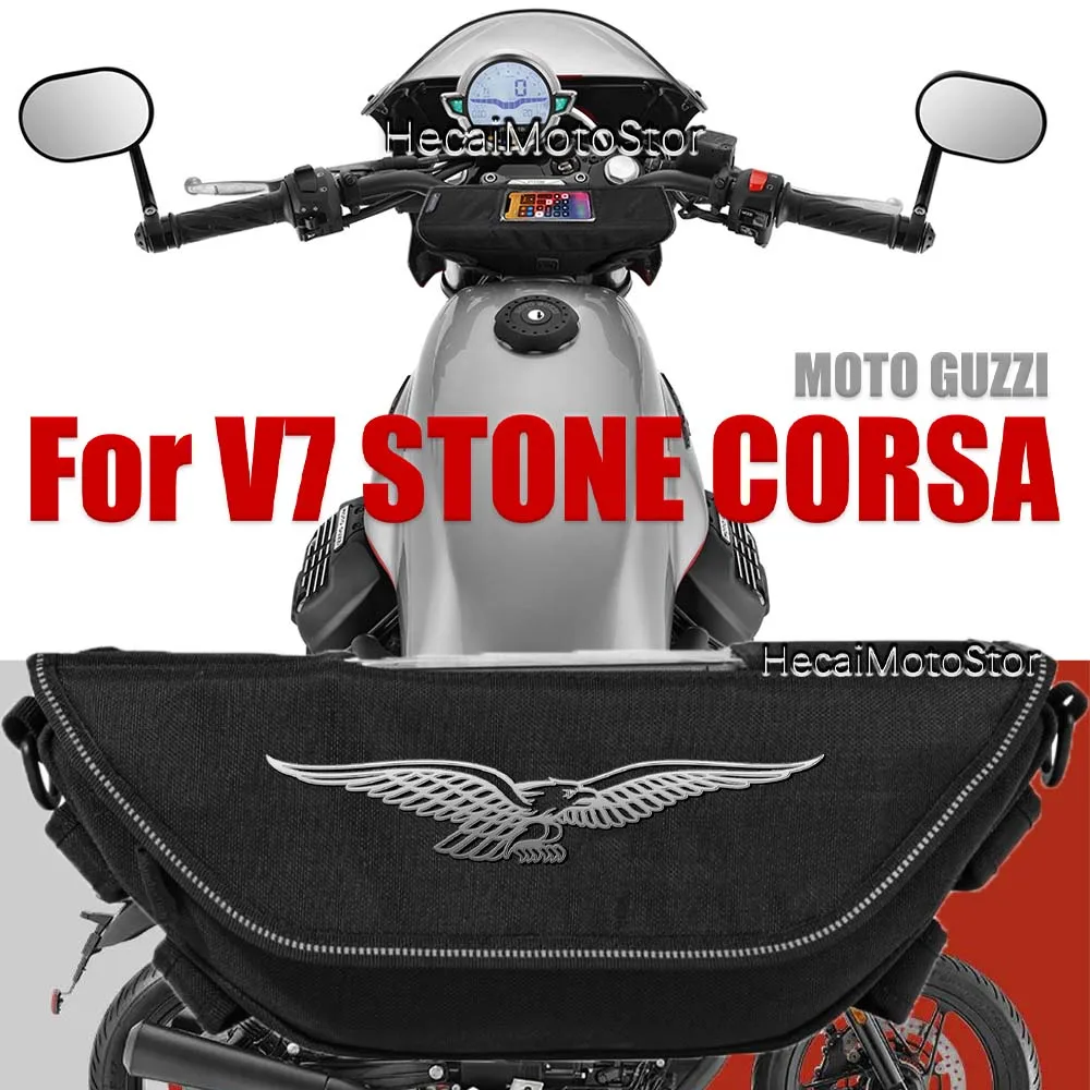 

Для Moto Guzzi v7 stone corsa аксессуары для мотоциклов водонепроницаемая и пылезащитная сумка для хранения руля сумка для навигации