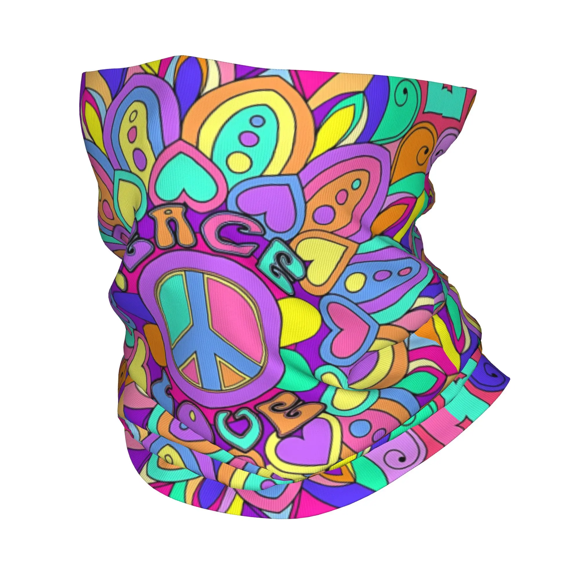 

Бандана с рисунком мира и любовью, гетры, загадочный шарф, многофункциональная маска для лица, спортивная унисекс, моющаяся для взрослых