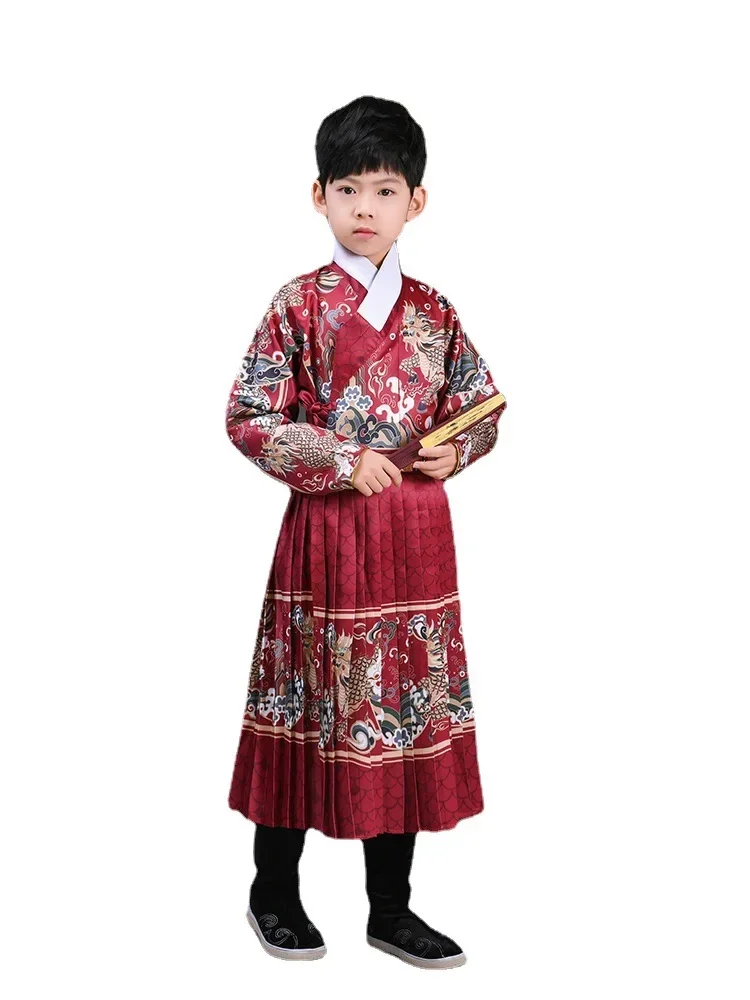 Traje de Cosplay Hanfu tradicional para crianças, terno Tang, cavaleiro samurai, guarda-roupa infantil, roupas de desempenho, estilo chinês