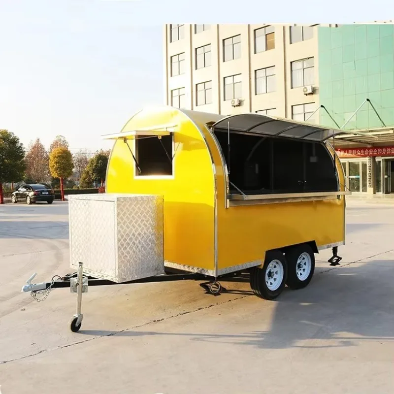 China Made Round Concession Food Trailers United States Standards Used Food Carts Foodtruck Donut Trailer Kiosk Usa for Sale