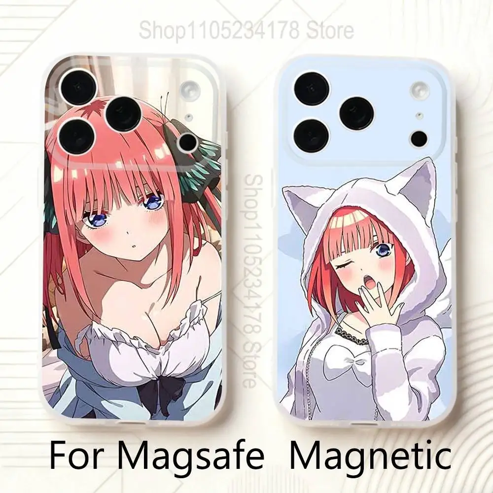 

Nino Anime N-Nakano Phone Case For iPhone 17,16,15,14,13,12,11 Pro,Max,Plus,Mini,Air,E Magnetic Magsafe Frosted Clear