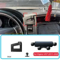 Gravity Car Phone Holder For Mitsubishi Pajero V97 2011-2020 Air Outlet Stand Mounts Horizontal Bracket With Base Accessories