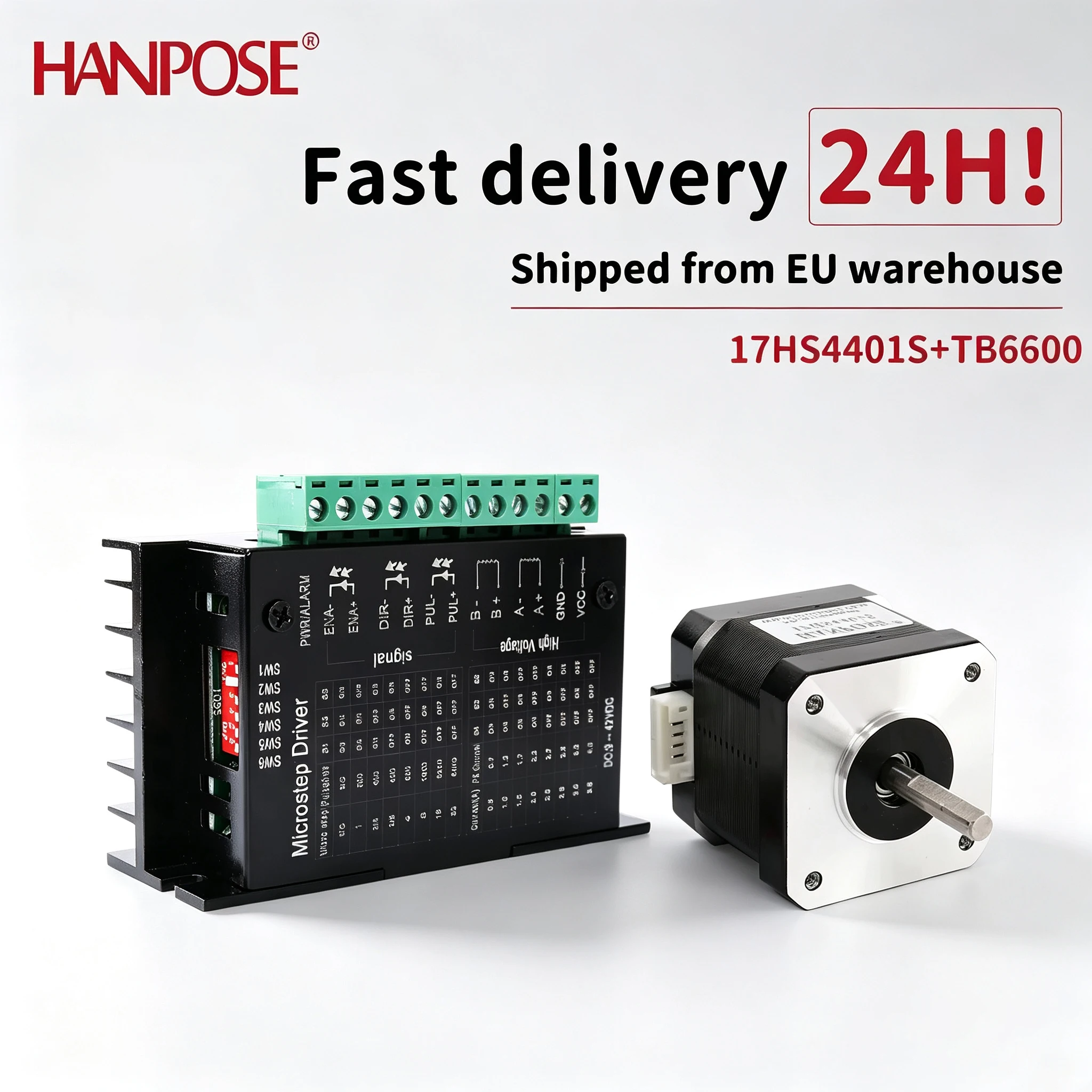 NEMA17 Stepper Motor 17HS4401S +TB6600 KIT 1.5A 40N.cm Non-Captive 4-Lead for 3D Printer CNC Machine