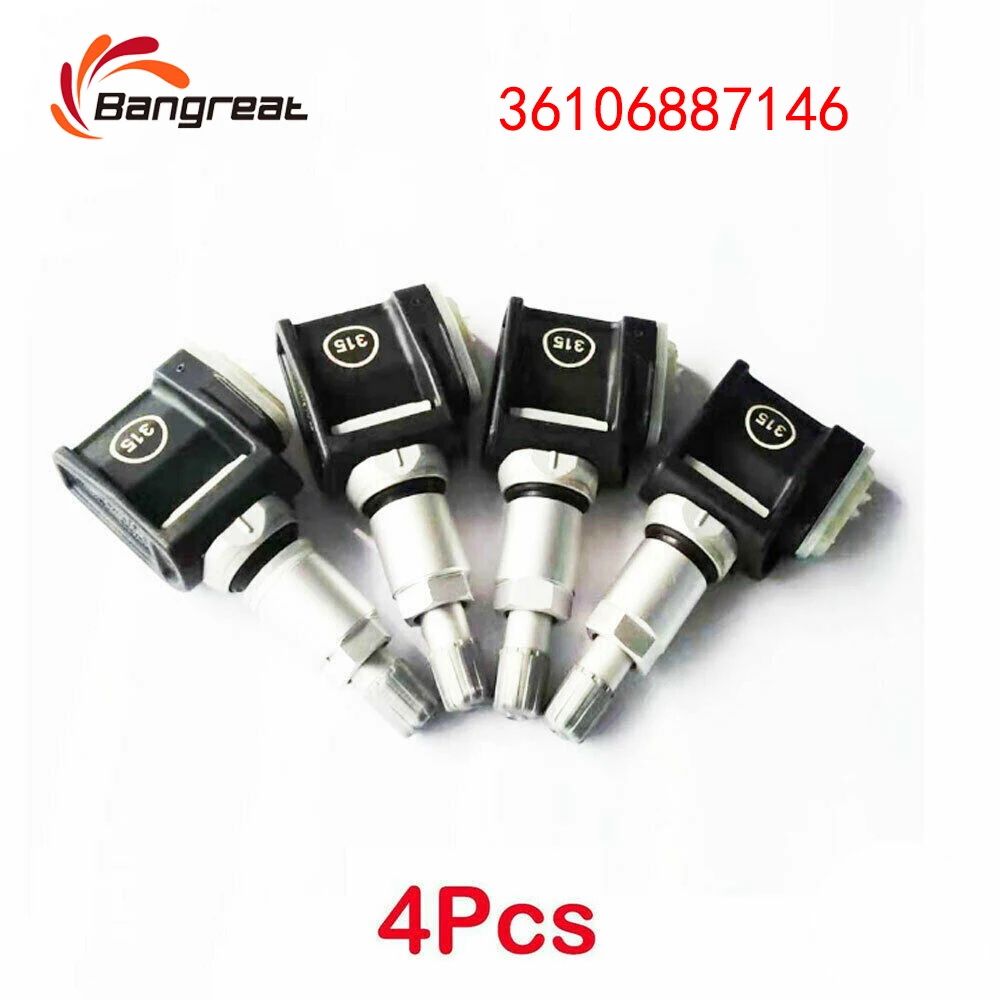 4pcs OEM Tire Pressure Monitoring System Sensor Fit For BMW 36106887146 315 mhz NEW 2016-2021