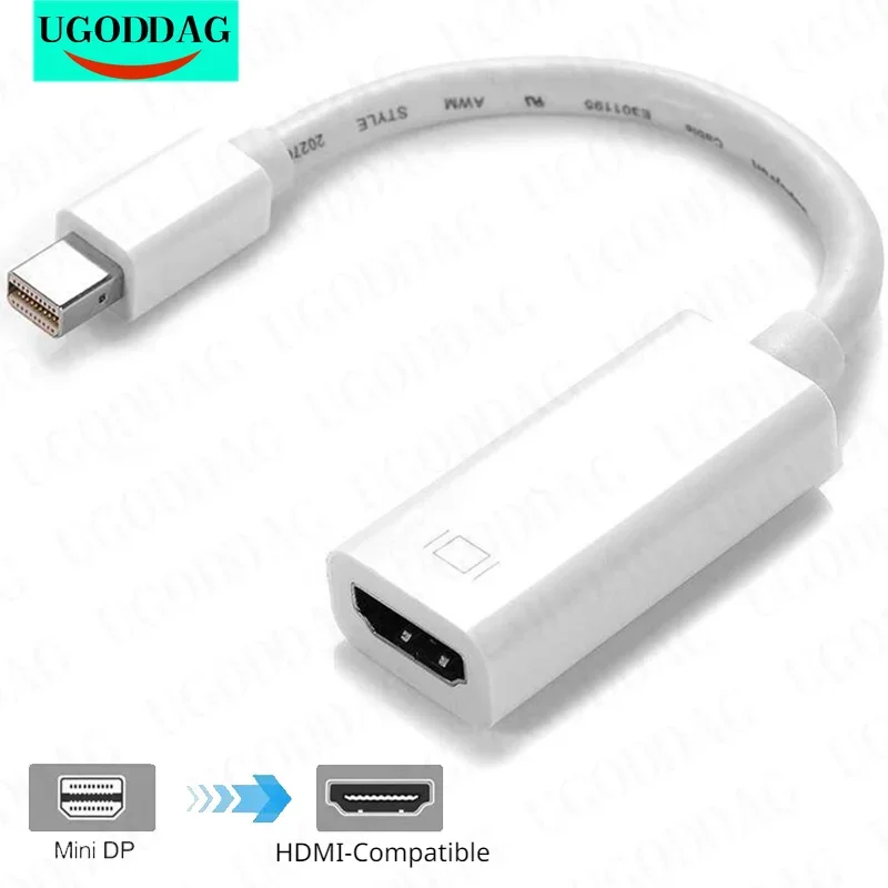 Mini DP Dislay Port to HDMI-Compatible Cable Adapter Thunderbolt Mini Display Port Display Port to HDTV Converter For Mac Pro