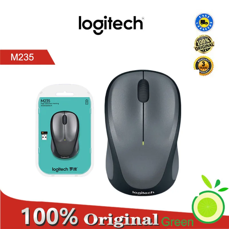 Logitech M235 mouse, wireless, USB, 1000dpi, 2.4GHz, 3-button, for Windows, Mac OS