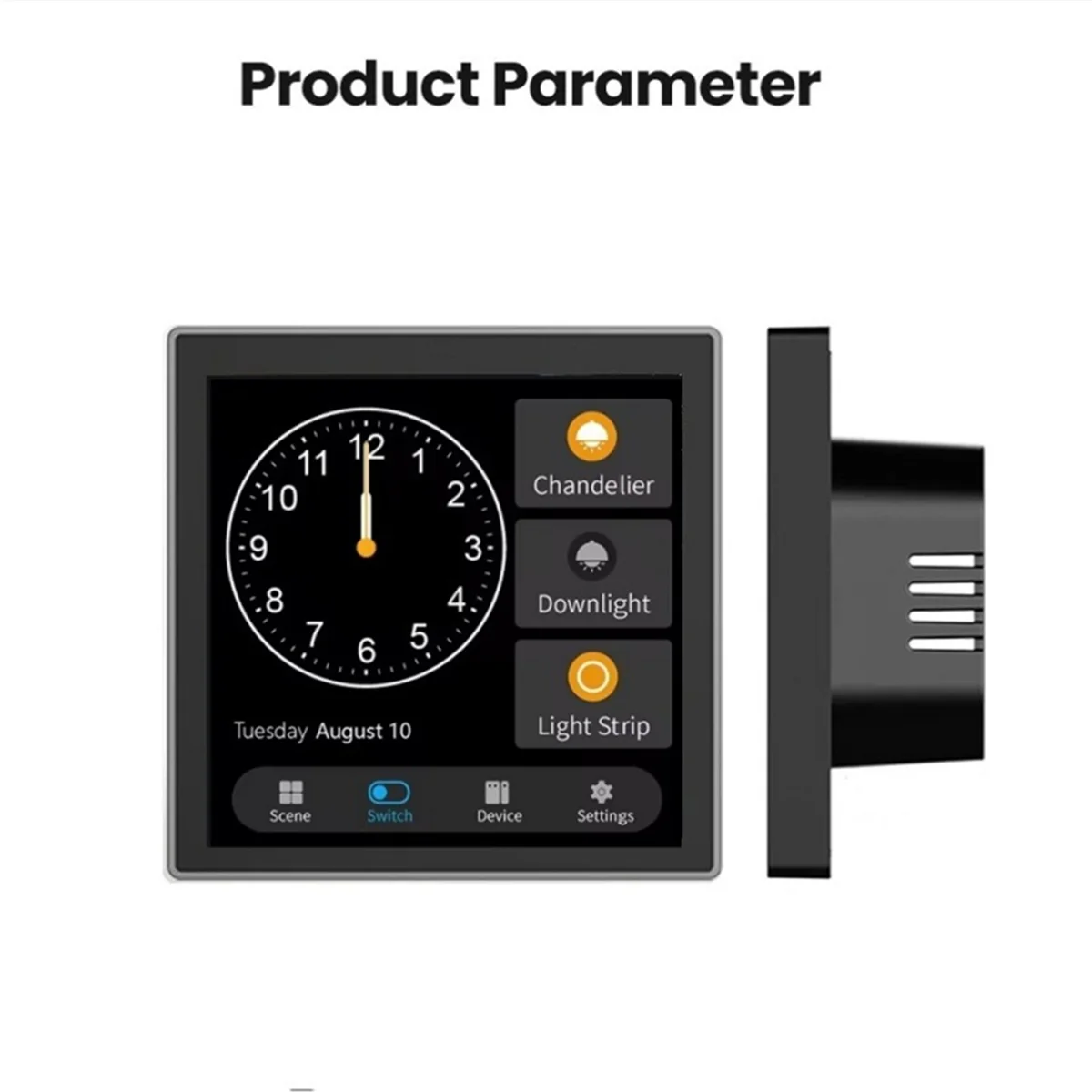 N75R-2X Tuya T3E paneelschakelaar touchscreenpaneel EU Smart Control Panel Switch Zigbee Smart Home muurduwlichtschakelaar, zwart